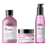 L’Oreal Professionnel Liss Unlimited Shampoo 300ml, Hair Mask 250gm and Hair Serum 125ml Combo